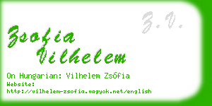 zsofia vilhelem business card
